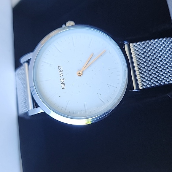 Nine West Men's Black Watch with White Dial - Picture 1 of 8
